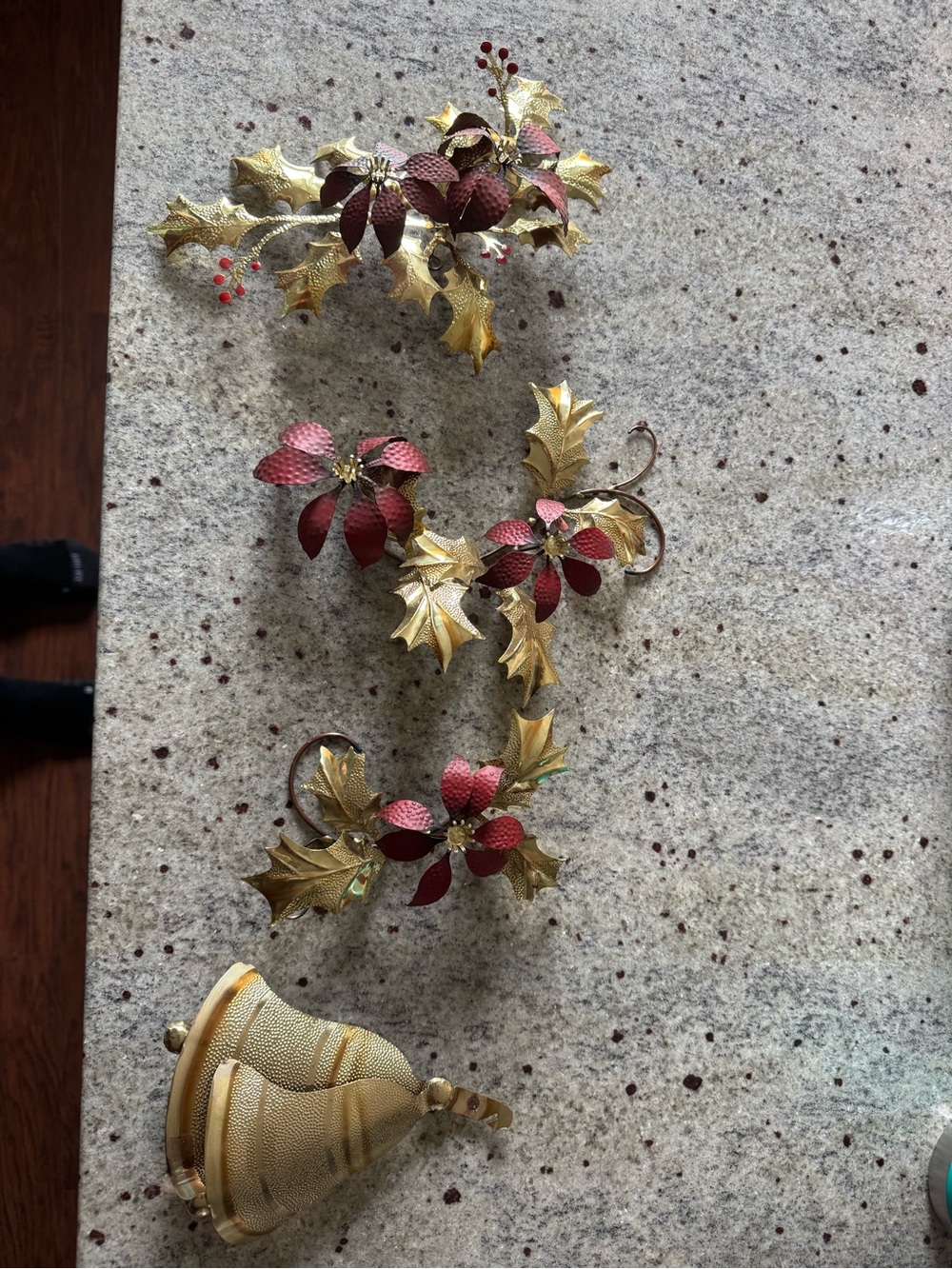 Vintage Home Interior Poinsettia Flower Wall Decor
